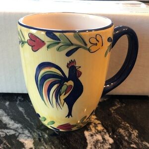 Pfaltzgraff Yellow and Blue Rooster Mug
